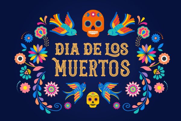 墨西哥亡灵节马克笔手绘插画 Day of the Dead &#8211; Mexican collection
