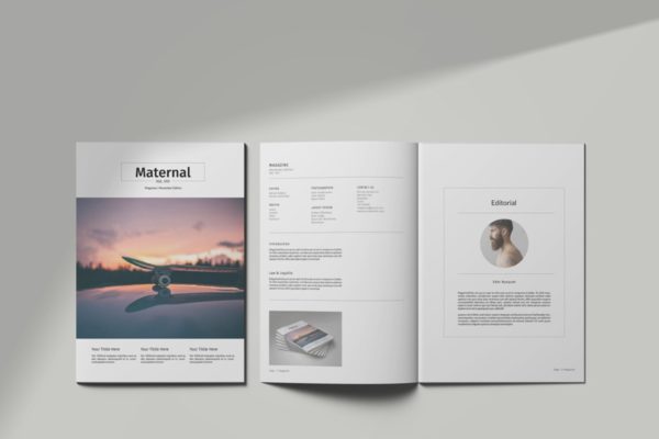 简约现代设计风格杂志设计模板v6 Magazine Template Vol. 6