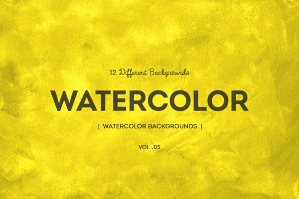 抽象亮金色水彩质感肌理背景V5 Watercolor Backgrounds v5