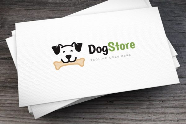 宠物店小狗图形Logo设计模板 Dog Store Logo Template