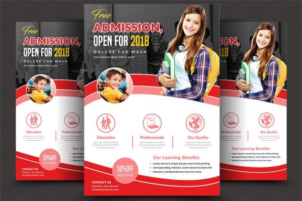 创意儿童教育宣传单设计模板 Kids Education Flyer