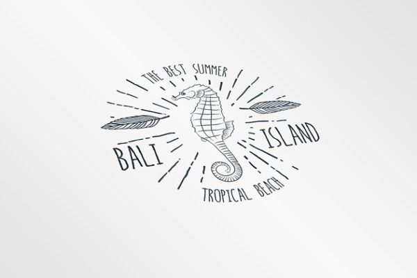 20个夏季海洋岛屿生物元素徽章 20 Summer Badges