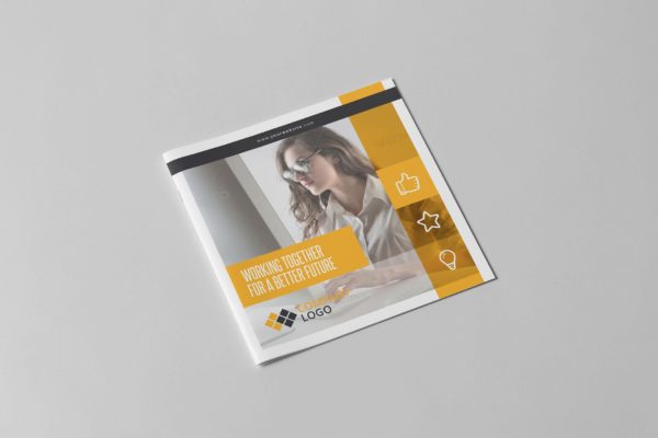 多用途商务公司方形企业画册设计模板 Multipurpose Business Square Brochure
