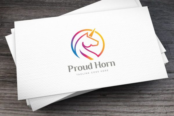 独角兽徽标Logo设计模板 Proud Hor