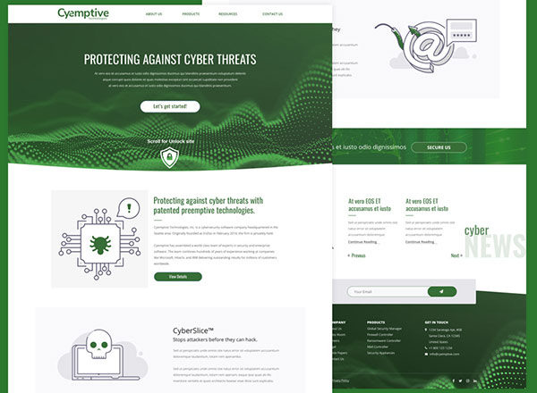 创新科技主题绿色系网站模板16设计