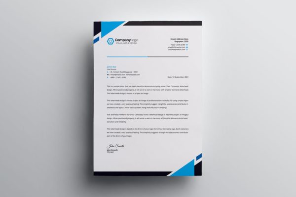 信息科技公司信纸信头设计模板 Letterhead