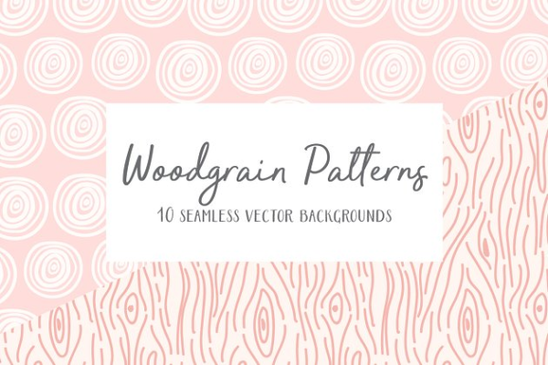 木纹木头年轮图案背景 Woodgrain Patterns