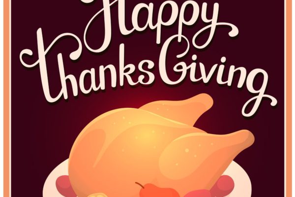感恩节金色烤火鸡矢量图形设计素材 Thanksgiving golden roasted turkey