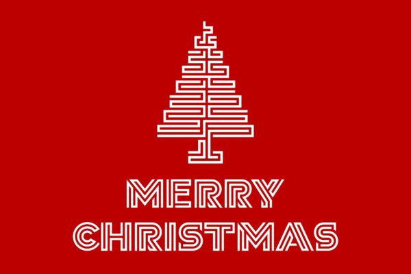 简约创意圣诞主题贺卡矢量设计模板 Merry Christmas Greeting Card design