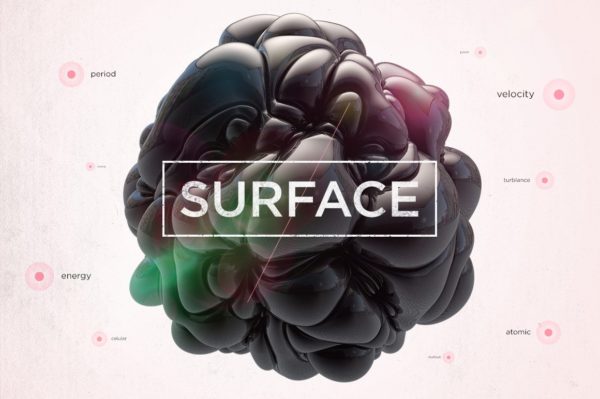 创意抽象纹理系列：12个独特纹理球体形状 Surface Volume 1