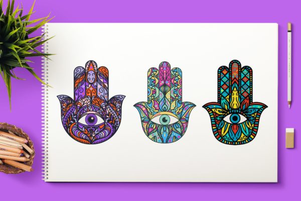 曼陀罗涂鸦着色民族文化装饰图案剪