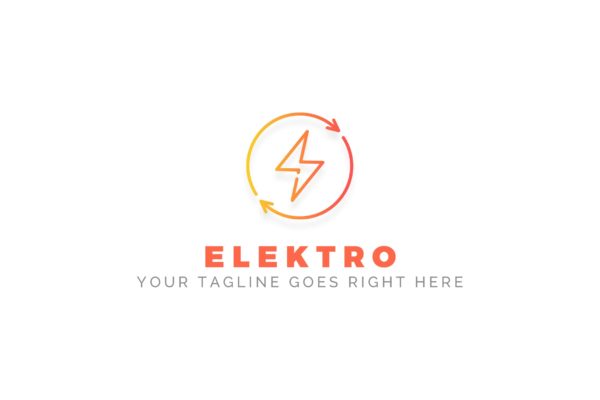 充电宝/移动电源/充电设备品牌Logo设计16设计网精选模板 Elektro &#8211; Electrician Logo Template