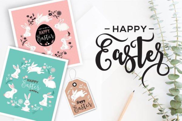 复活节节日元素插画素材 Easter &#