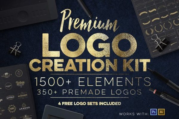 超级创意Logo设计工具包[1.59GB] Logo Creation Kit Bundle Edition