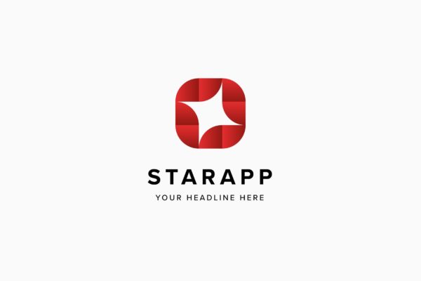 星级APP评选Logo标志设计模板素材 Star App Logo Template