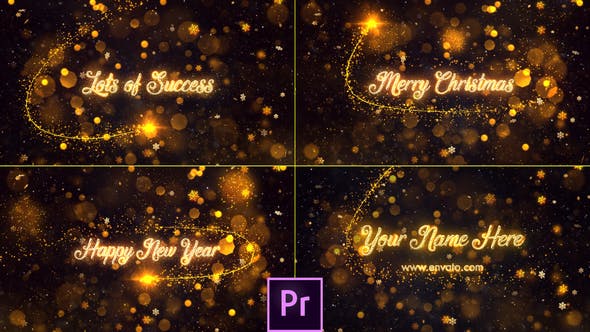 圣诞节祝福视频粒子动画效果16设计素材网精选PR模板 Christmas Wishes &#8211; Premiere Pro