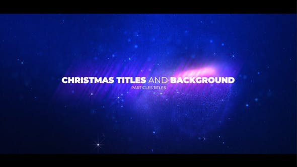 蓝光粒子动画特效圣诞节主题视频AE