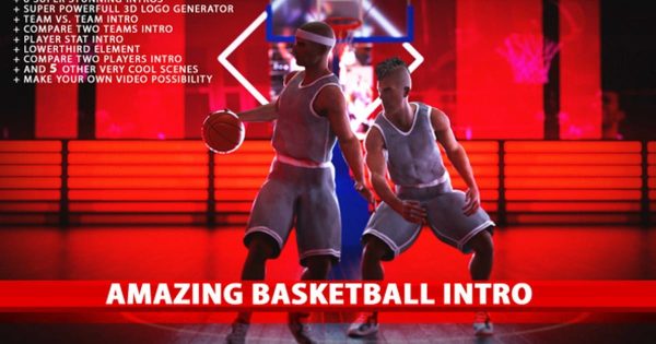 魅力篮球体育节目片头亿图网易图库精选AE模板 Amazing Basketball Intros