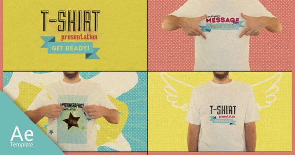 T恤印花动画特效视频开场16设计素材网精选AE模板 T Shirt Opener