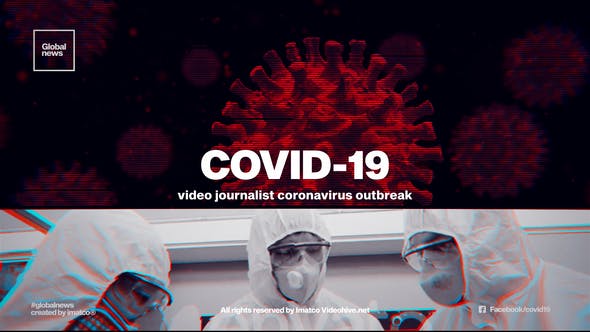 COVID-19新冠状病毒新闻报道视频普贤居精选AE模板 COVID-19 video journalism