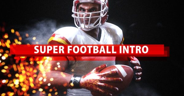 超级美式足球橄榄球体育竞技节目片头普贤居精选AE模板 Super Football Intro