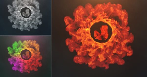 多彩烟雾圆环特效logo演示16图库精选AE模板 Portal Logo Reveal