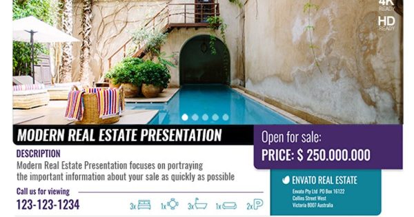 现代房屋租赁房地产行业销售介绍16图库精选AE模板 Modern Real Estate Presentation