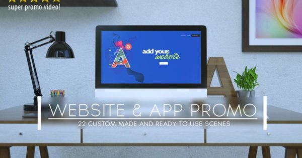 网站设计&amp;APP UI设计二合一动态演示16图库精选AE模板 Website and App Promo
