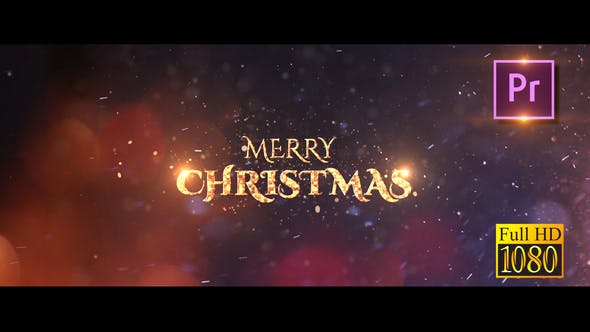 光影粒子动画特效圣诞节祝福视频16图库精选PR模板素材 Christmas Wishes &#8211; Premiere Pro