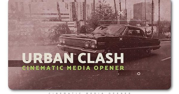 城镇街头嘻哈风电影开场AE视频素材 Urban Clash Cinematic Media Opener