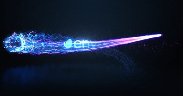 炫酷粒子流动特效logo演示16图库精选AE模板 Particle Stream Reveal