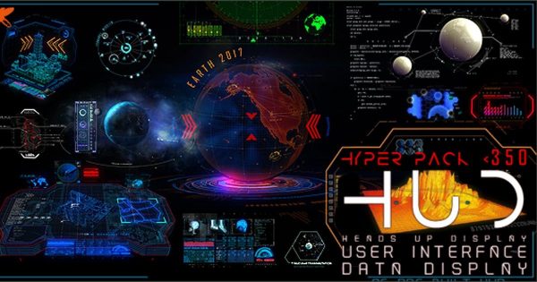 HUD高科技信息图表动画16设计素材网精选AE模板 HUD Hyper Pack 350