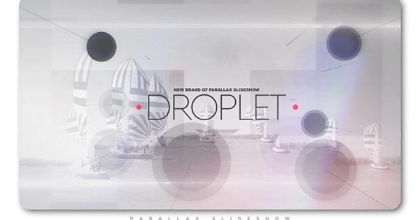 水滴圆形视差幻灯片视频16设计素材网精选AE模板 Droplet Circles Parallax Slideshow