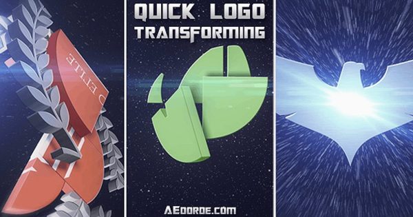 变形AE特效Logo演示普贤居精选AE模板 Quick Logo Transforming