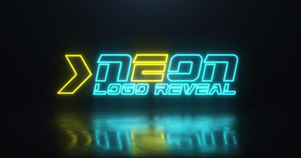 霓虹灯效果Logo演示素材中国精选AE模板 Neon Logo