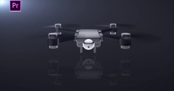 无人机企业Logo演示PR视频模板 Drone Logo Reveal