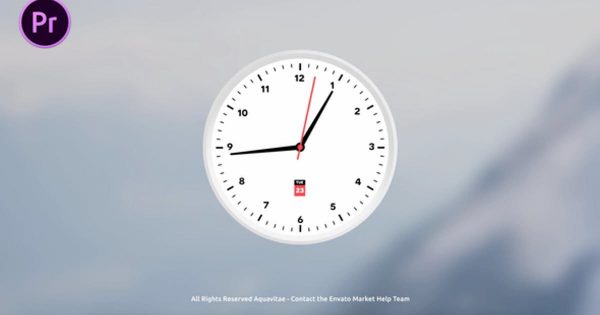 模拟时钟动画16图库精选PR模板 Ana