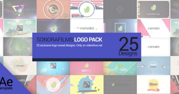 25款电影Logo演示亿图网易图库精选AE模板 Sonorafilms Logo Pack