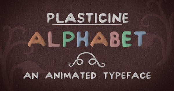 橡皮泥字母视频标题动画16设计素材网精选AE模板 Plasticine Alphabet