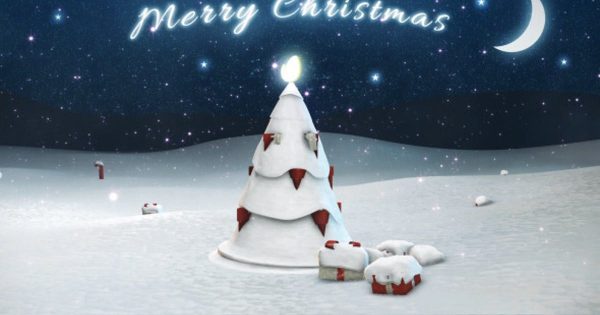 圣诞节雪地雪景特效开场16图库精选AE模板 Christmas