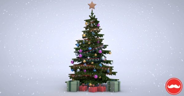3D雪景圣诞树logo演示素材天下精选AE模板 3D Christmas Tree
