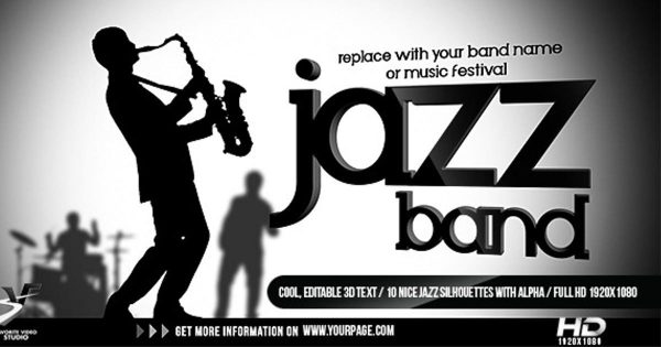 爵士乐队音乐主题开场AE视频模板 Jazz Band Opener