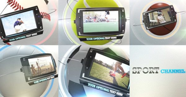 体育运动频道开场视频普贤居精选AE模板 Sport Channel