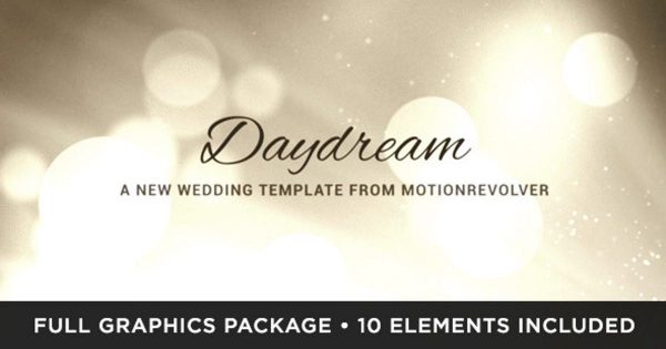 优雅梦幻婚礼婚宴开场视频16图库精选AE模板素材 Daydream Wedding
