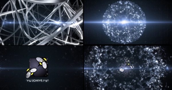 纳米高科技粒子特效Logo演示普贤居精选AE模板 Nanotechnology