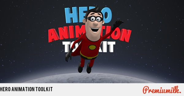 卡通超级英雄动画亿图网易图库精选AE模板 Hero Animation Toolkit
