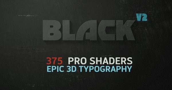 375种3D材质阴影普贤居精选AE模板 BLACK v2