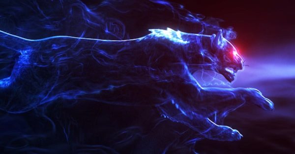 光线闪电黑豹疾跑动画特效Logo演示AE视频模板 Panther | Dark Smoke Reveal