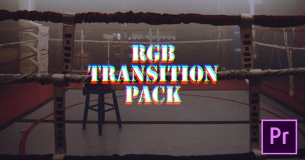 RGB色彩偏移转场特效16素材精选PR模板 RGB Transitions Pack