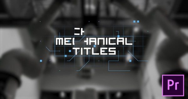 充满机械自动化字幕标题特效16设计素材网精选PR模板 Mechanical Titles